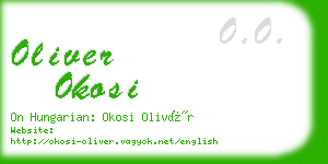 oliver okosi business card